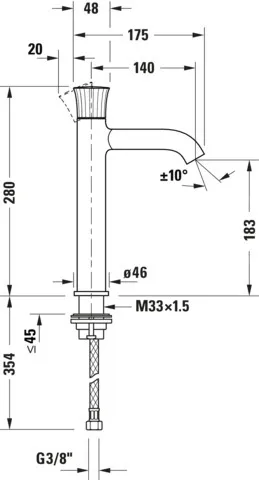 Einhand-Waschtischarmatur „White Tulip“ Ausladung 140 mm in Chrom Einhand-Waschtischarmatur „White Tulip“ Ausladung 140 mm in Chrom