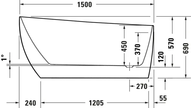 Duravit Badewanne „DuraFaro“ freistehend oval 150 × 70 cm