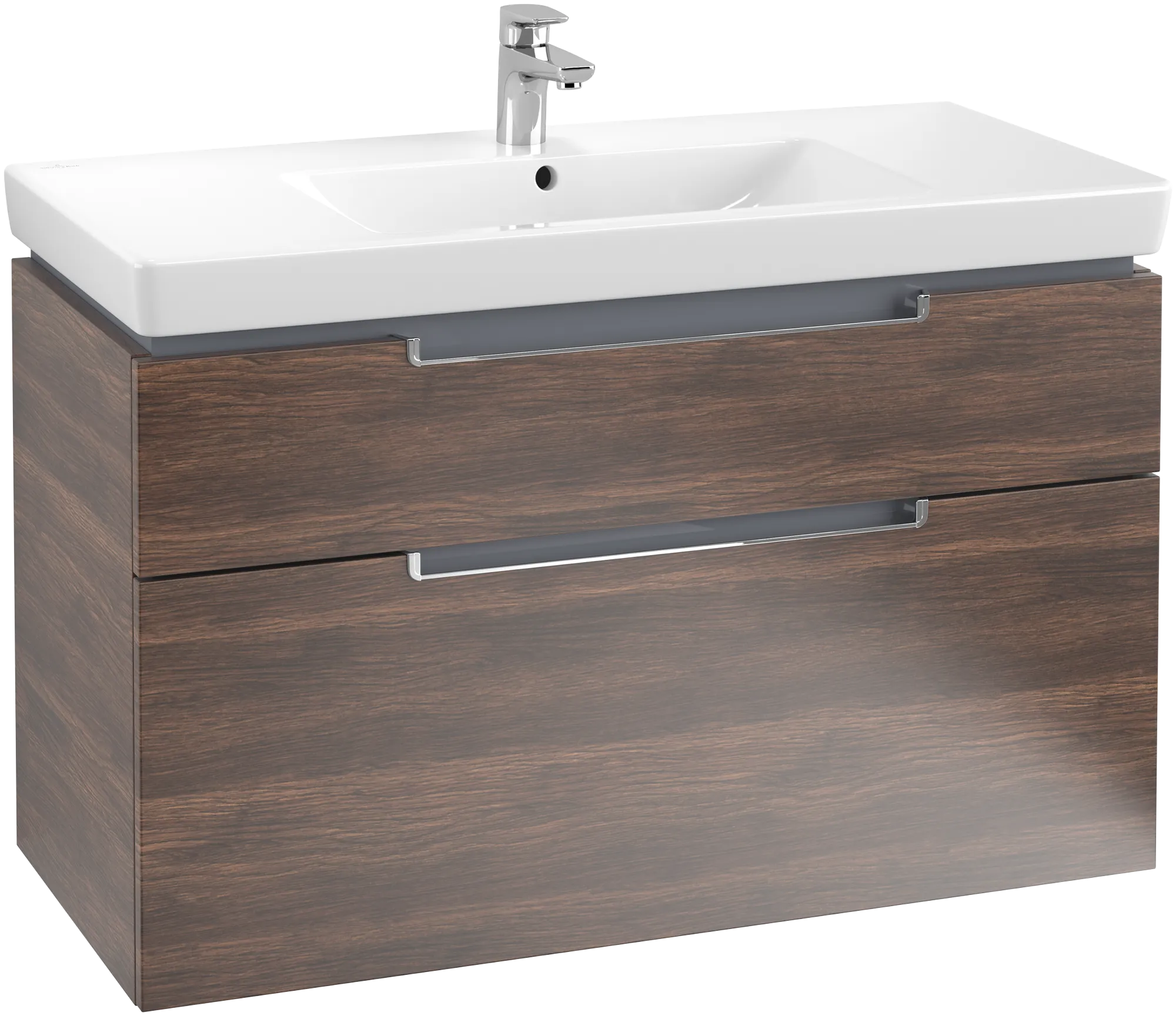 Villeroy & Boch Waschbeckenunterschrank Subway 2.0, Arizona Oak, 987 x 590 x 449 mm, 1 Waschbecken, mittig, 4 Auszüge mit SoftClosing, Wandmontage Villeroy & Boch Waschbeckenunterschrank Subway 2.0, Arizona Oak, 987 x 590 x 449 mm, 1 Waschbecken, mittig, 4 Auszüge mit SoftClosing, Wandmontage