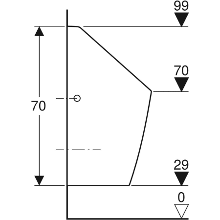 wasserloses Urinal „Selva“, ohne Zielobjekt 