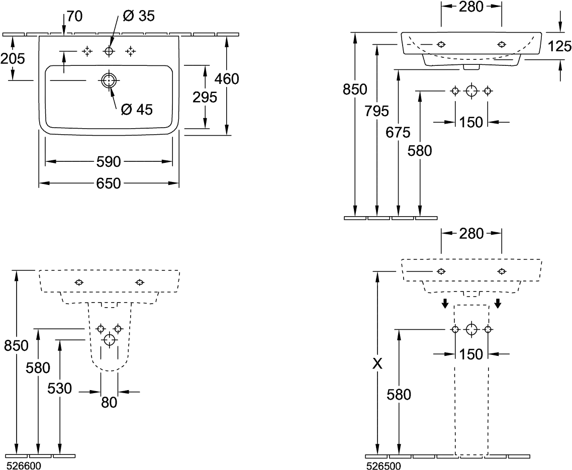 Säule O.novo 526500, 165 x 140 x 690 mm, Weiß Alpin Säule O.novo 526500, 165 x 140 x 690 mm, Weiß Alpin