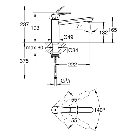Einhand-Spültischbatterie BauEdge 31693, mittelhoher Auslauf, Einlochmontage, getrennte innenliegende Wasserwege – kein Kontakt mit Blei oder Nickel, chrom Einhand-Spültischbatterie BauEdge 31693, mittelhoher Auslauf, Einlochmontage, getrennte innenliegende Wasserwege – kein Kontakt mit Blei oder Nickel, chrom