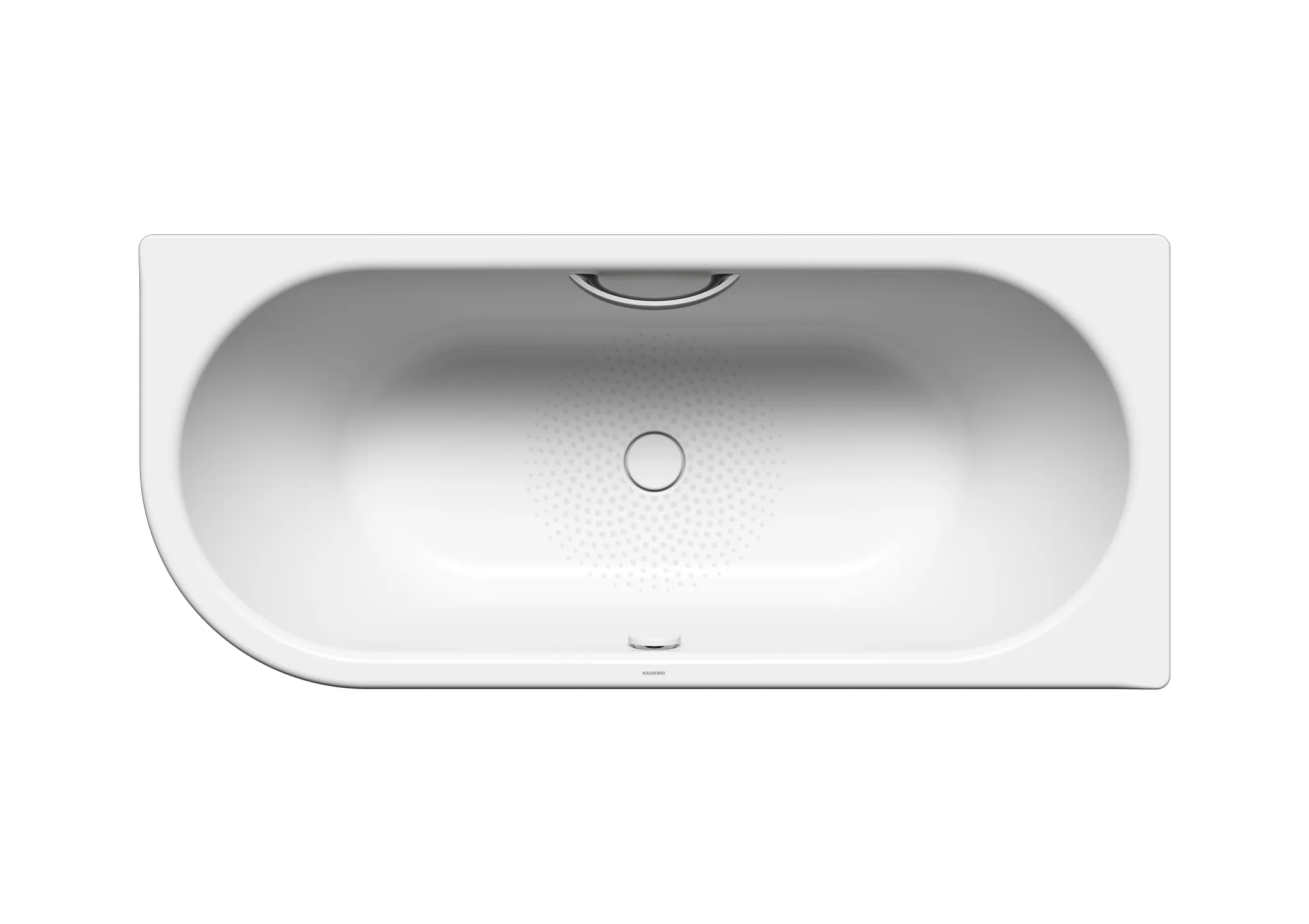 Kaldewei Badewanne „Centro Duo 1“ eck, asymmetrisch rechteck 170 × 75 cm, mit Grifflochbohrungen, links mit Überlaufbohrung, in alpinweiß