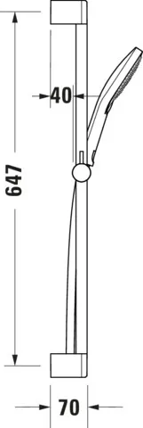 Duravit Brauseset Zubehör Armaturen DU Brauseset 700m, Handbrause 3-Jet Rain/Pulse/Mono BS 1600 Schwarz