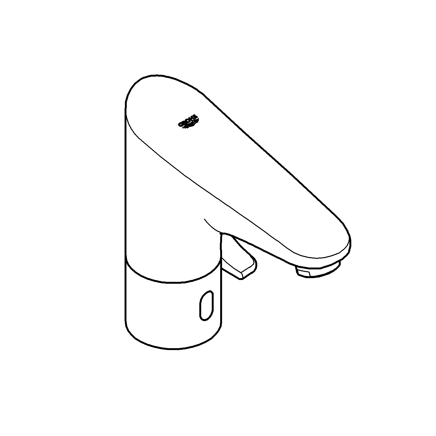 Infrarot-Elektronik für Waschtisch Europlus E 36207_1, mit Mischung, 6 V Lithium-Batterie, Typ CR-P2, chrom