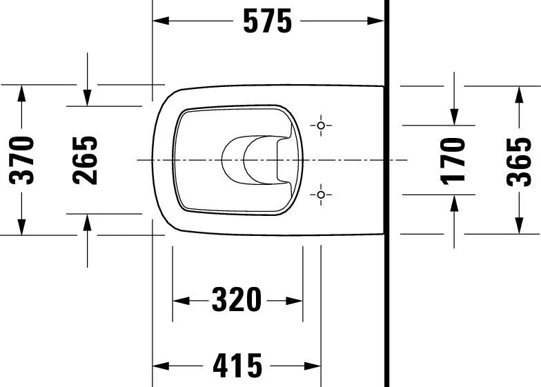 Stand-Tiefspül-WC back to wall „DuraStyle“ 37 × 40 × 57,5 cm