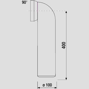 WC-Anschlussbogen 90Gr d:100 weiß WC-Anschlussbogen 90Gr d:100 weiß