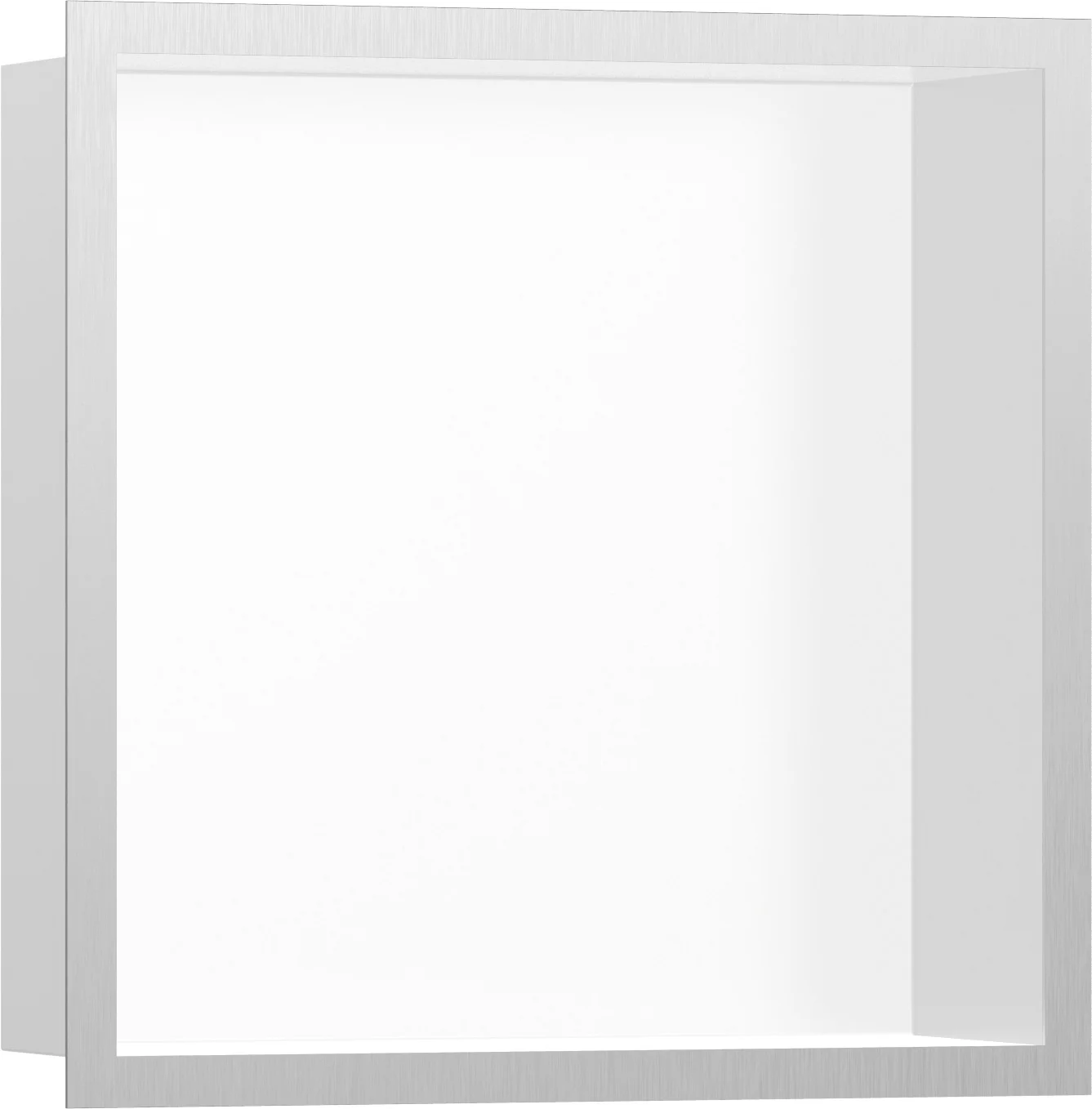 Hansgrohe XtraStoris Individual Wandnische Mattweiß mit Designrahmen 300x300x100 mm, Edelstahl V2A, für Nass- und Trockenbau Hansgrohe XtraStoris Individual Wandnische Mattweiß mit Designrahmen 300x300x100 mm, Edelstahl V2A, für Nass- und Trockenbau
