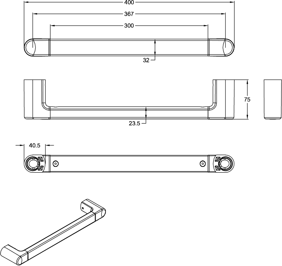 Villeroy & Boch Wandhaltegriff „ViCare Design“ Villeroy & Boch Wandhaltegriff „ViCare Design“