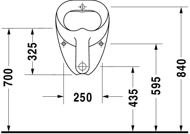 Urinal Bill, Zulauf von hinten absaugend, ohne Deckel, ohne Fliege, weiß