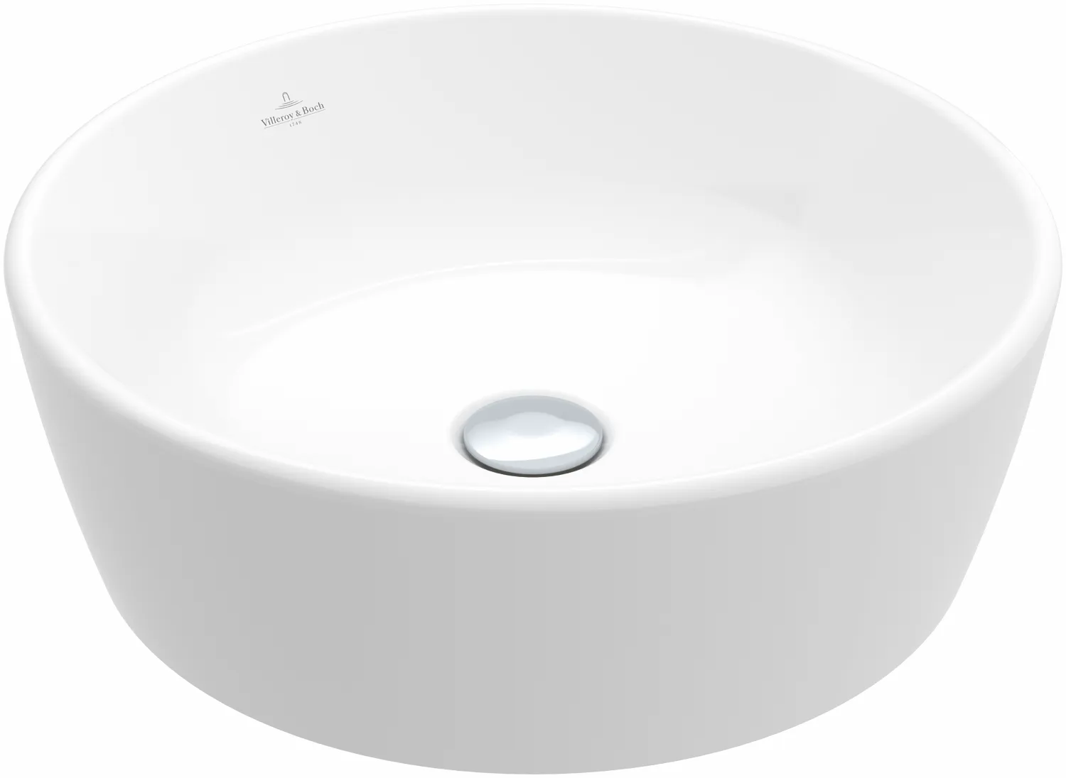 Villeroy & Boch Aufsatzwaschtisch „Architectura“ ⌀ 450 mm, ohne Hahnlochbohrung in Weiß Alpin Villeroy & Boch Aufsatzwaschtisch „Architectura“ ⌀ 450 mm, ohne Hahnlochbohrung in Weiß Alpin