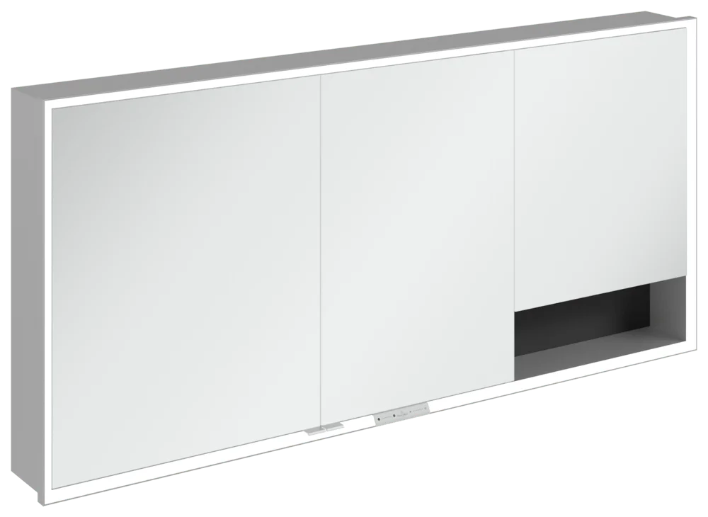 Villeroy & Boch Einbau-Spiegelschrank My View+ A48216, 1600 x 750 x 168 mm, Volcano Black
