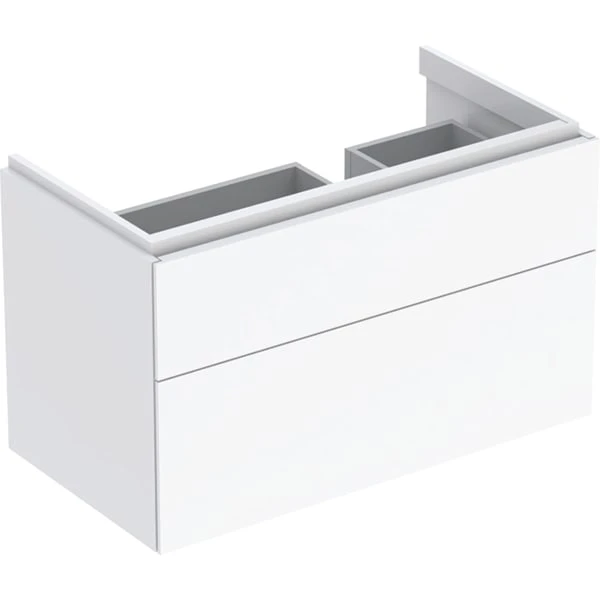 Geberit Xeno² Unterschrank für Waschtisch mit Ablagefläche, weiß, 88 x 53 x 46,2 cm, zwei Schubladen