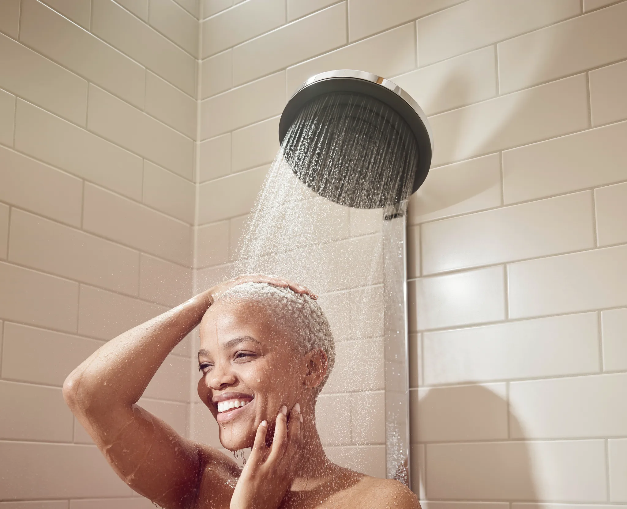 Showerpipe Pulsify 260 2jet EcoSmart mit Brausethermostat Aufputz chrom