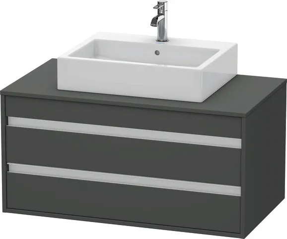 Duravit Waschtischunterschrank wandhängend „Ketho“ 100 × 49,6 × 55 cm Graphit Matt