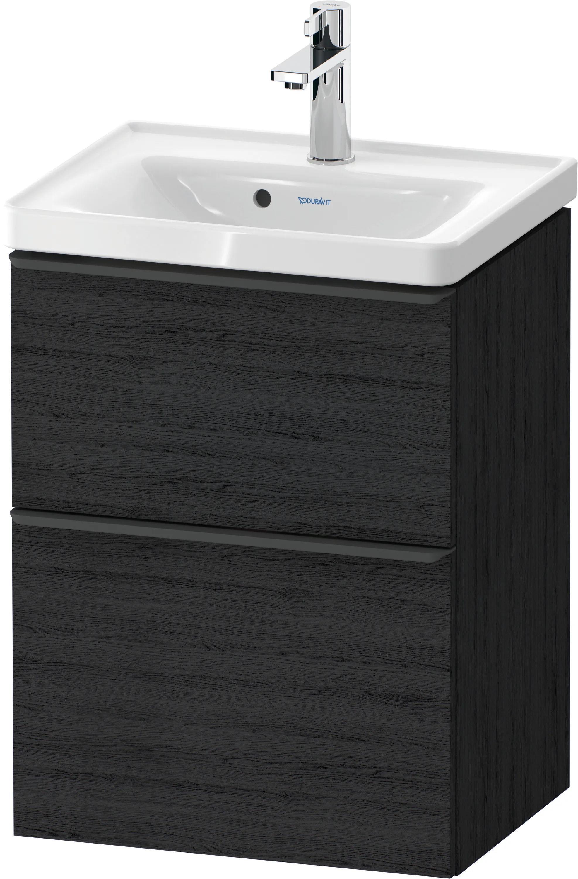 Duravit Waschtischunterschrank wandhängend „D-Neo“ 48,4 × 62,5 × 37,2 cm Eiche Schwarz