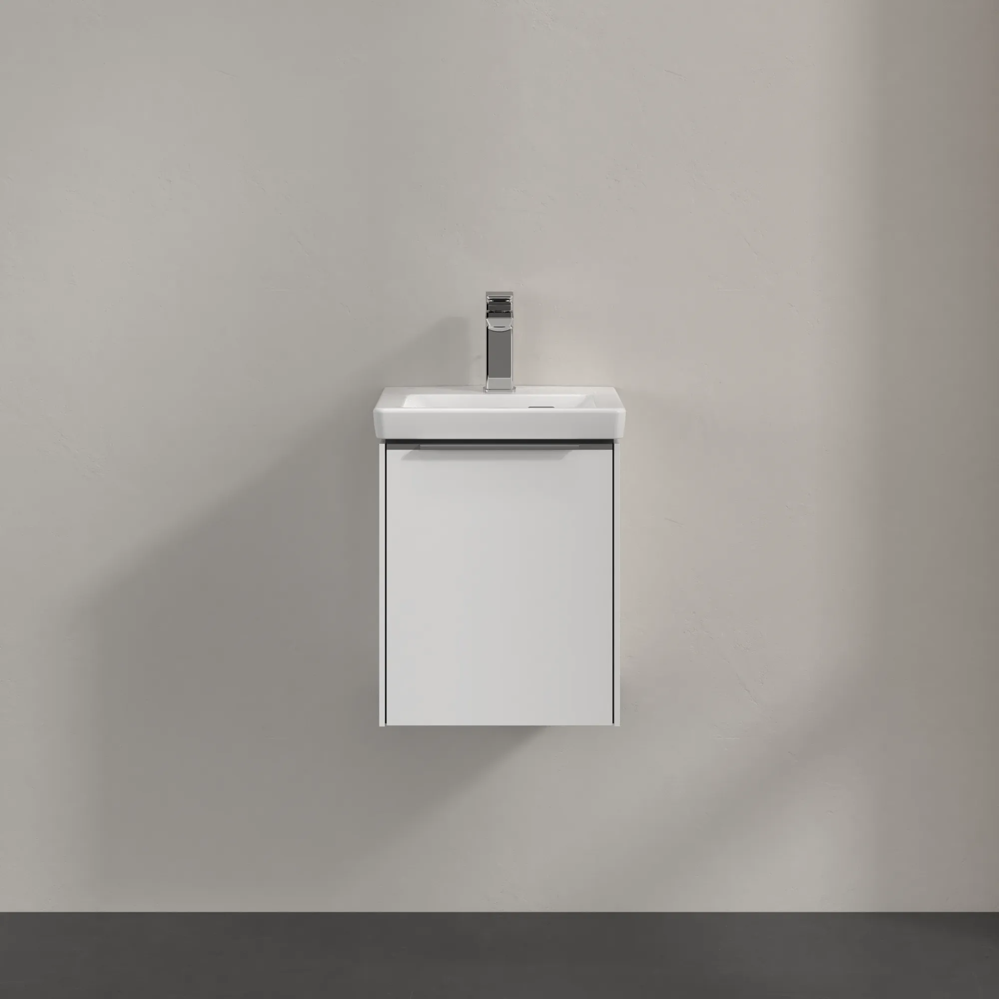 Villeroy & Boch Waschtischunterschrank mit Tür „Subway 3.0“ für Schrankwaschtisch 351 × 429 × 309 mm Pure White, 1 Tür, für Becken mittig, Anschlag rechts