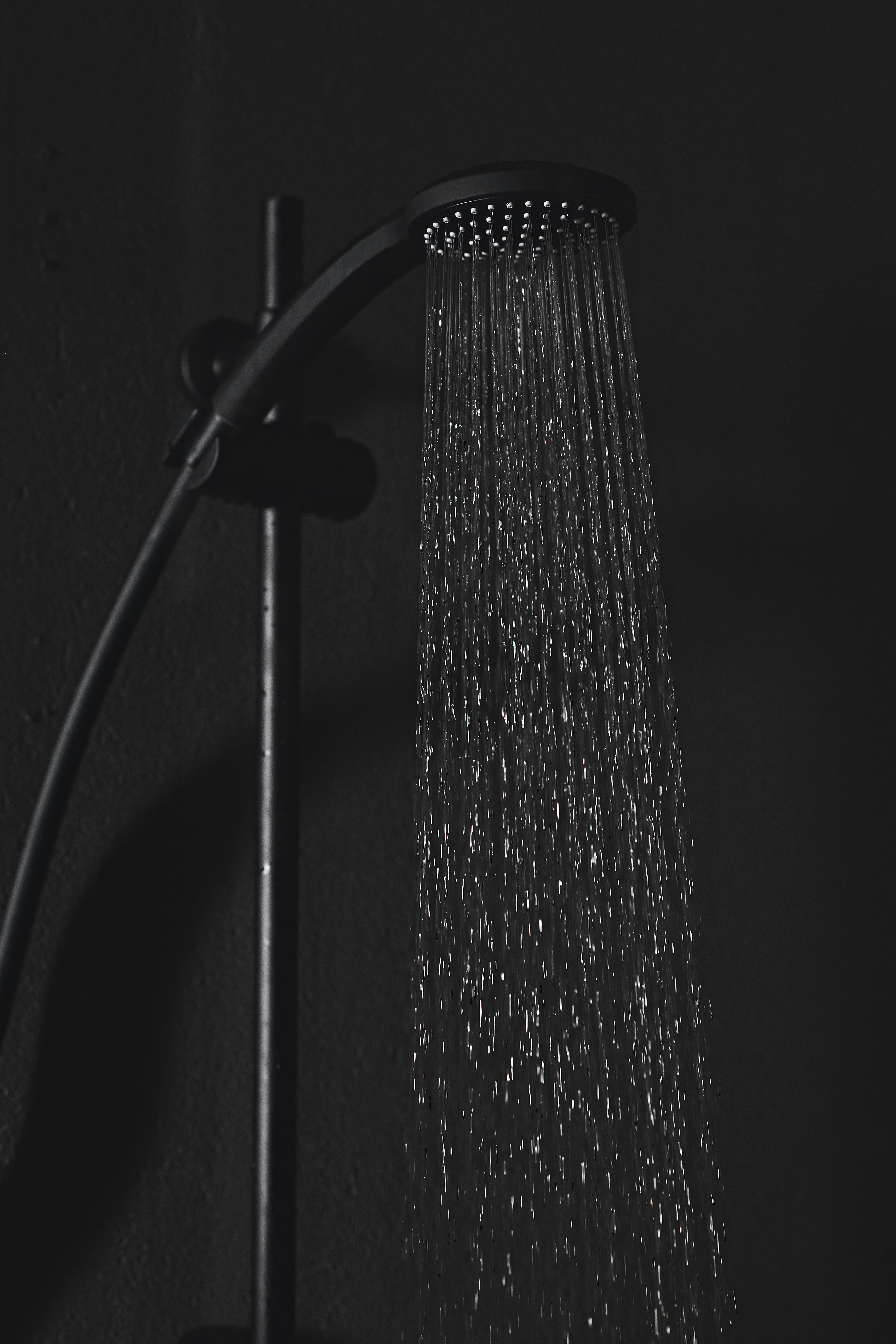 Brausekombination Idealrain 600mm 1-Funktion-Handbrause 100mm Silk Black
