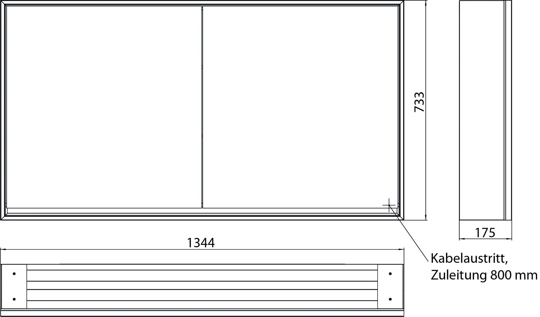 emco Spiegelschrank „loft“ 134,4 × 73,3 × 17,5 cm