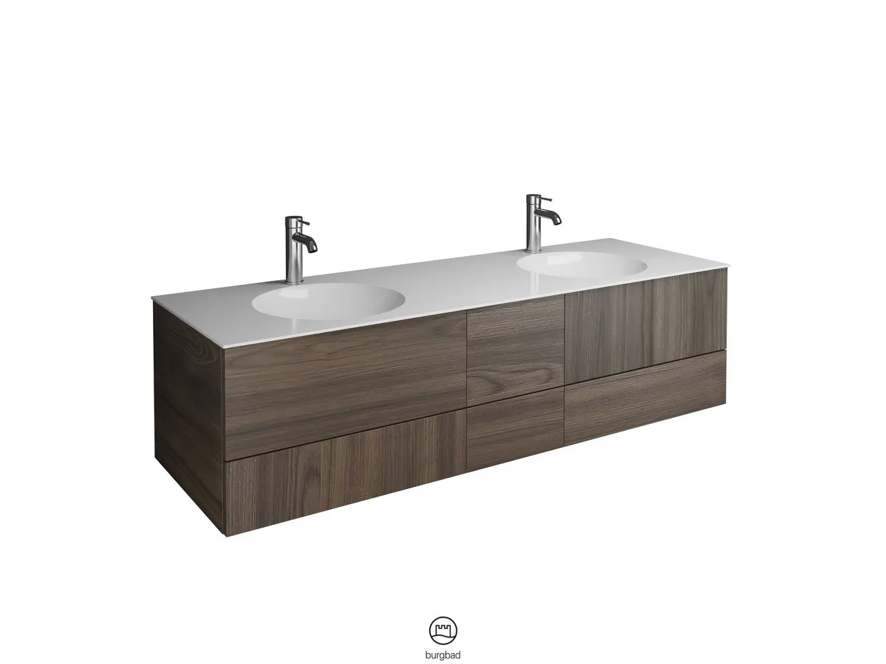 burgbad Badmöbelset „Coco“ in Weiß Matt mit Laserkante burgbad Badmöbelset „Coco“ in Weiß Matt mit Laserkante