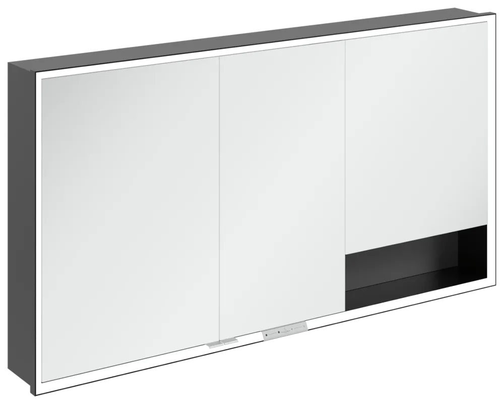 Villeroy & Boch Einbau-Spiegelschrank „My View+“ 1400 × 750 × 168 mm in Graphite