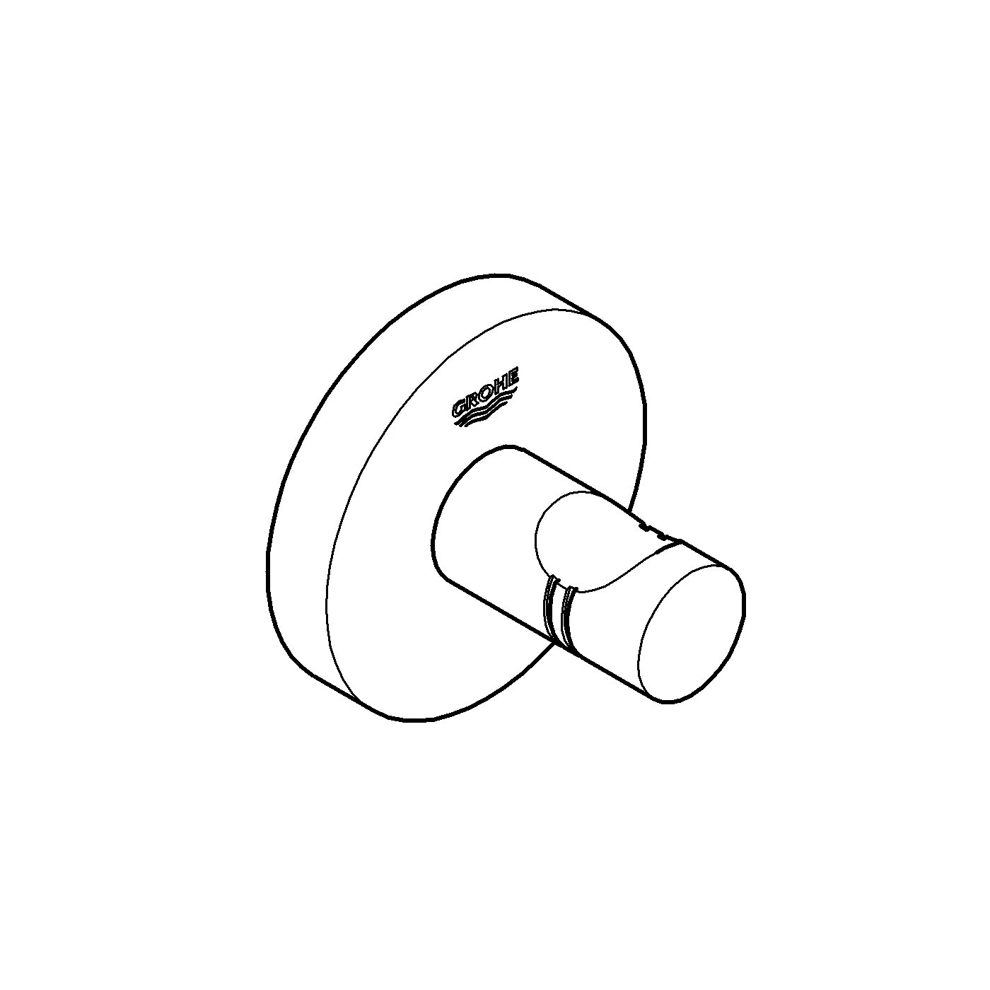 Grohe Essentials Bademantelhaken 40364_1, nickel gebürstet