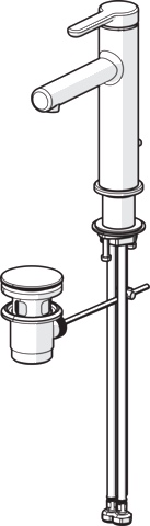 Einhand-Waschtischarmatur „Designo Style“ Ausladung 125 mm in Chrom Einhand-Waschtischarmatur „Designo Style“ Ausladung 125 mm in Chrom