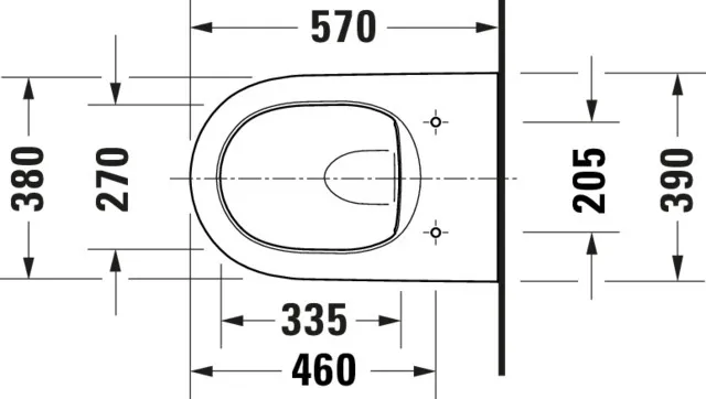 Wand-Tiefspül-WC „Qatego“ 38,5 × 36 × 57 cm