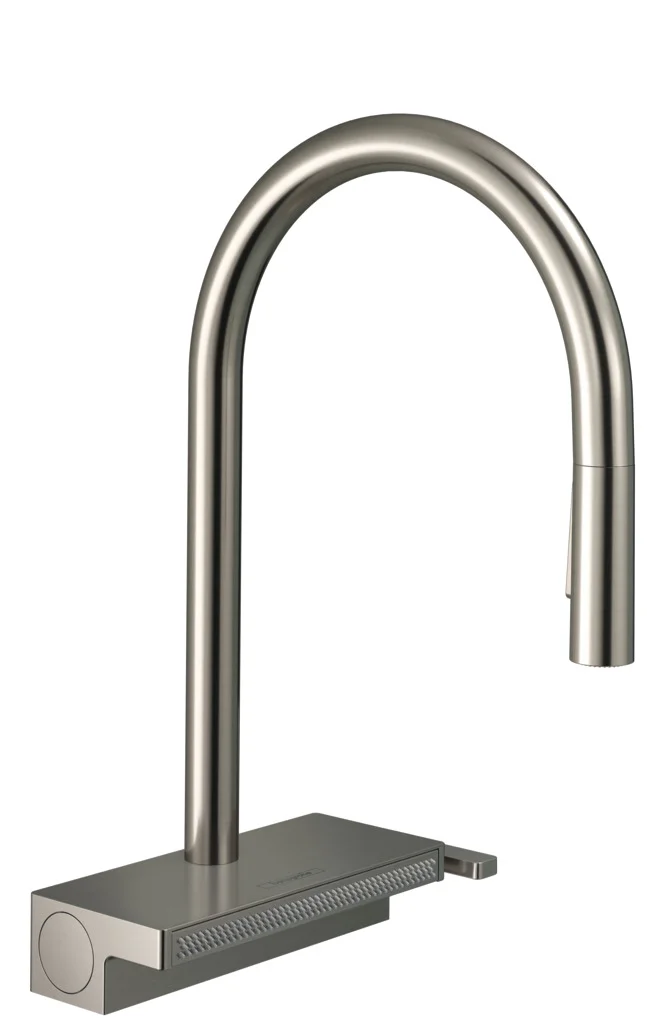 Hansgrohe Aquno Select M81 - Einhebel-Küchenmischer mit Ausziehbrause, Edelstahl-Optik, ComfortZone 170, 3 Strahlarten, sBox-Schlauchführung, Hahnlochbohrung 35 mm Hansgrohe Aquno Select M81 - Einhebel-Küchenmischer mit Ausziehbrause, Edelstahl-Optik, ComfortZone 170, 3 Strahlarten, sBox-Schlauchführung, Hahnlochbohrung 35 mm