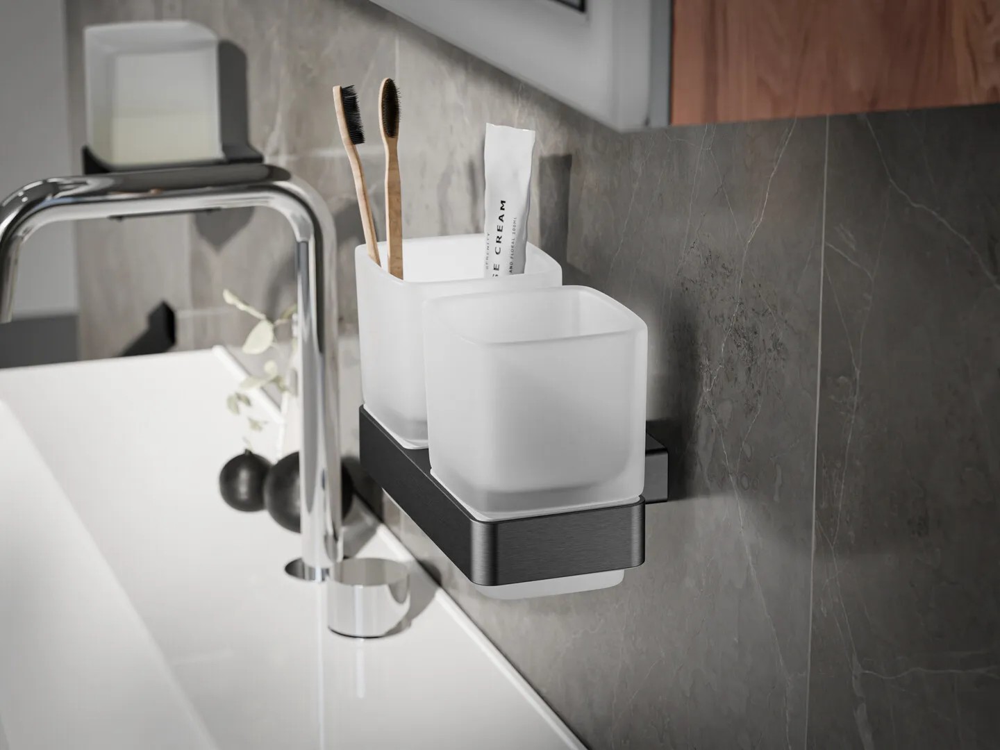 loft DoppelglashalterGlasteile satiniert, schwarz/chrom loft DoppelglashalterGlasteile satiniert, schwarz/chrom