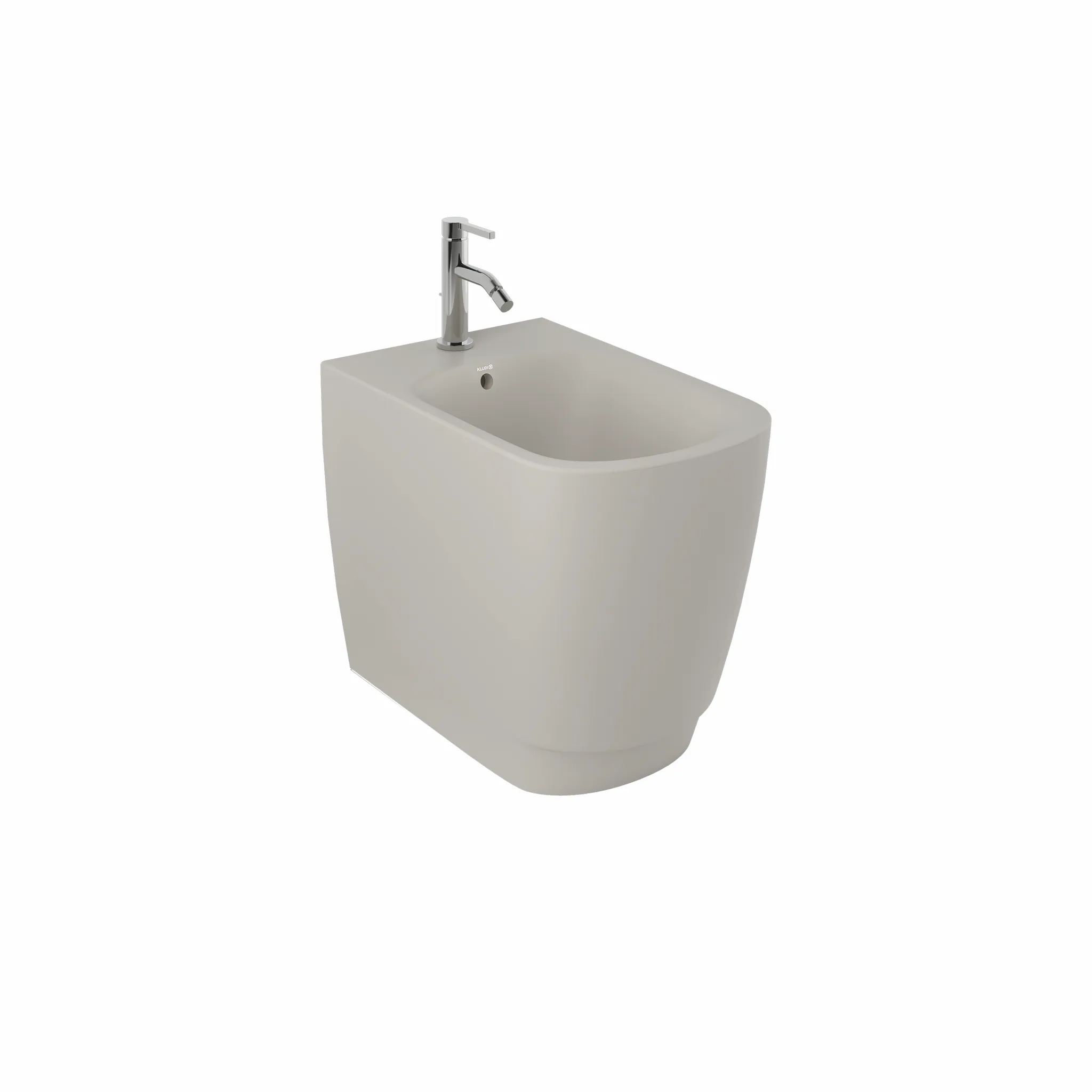 RESA S StandTiefspülBidet, 55 cm verdeckte Befestigungen Mattschwarz
