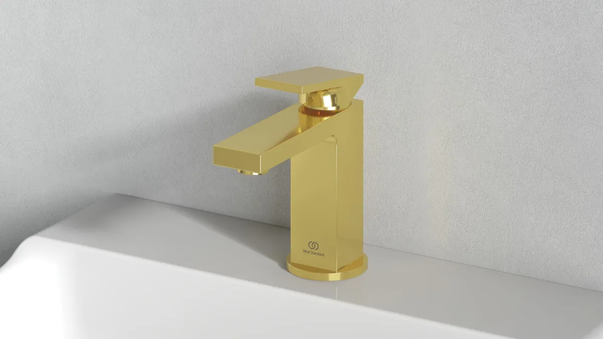 Waschischarmatur Extra Ausladung 111mm ohne Ablaufgarnitur Brushed Gold Waschischarmatur Extra Ausladung 111mm ohne Ablaufgarnitur Brushed Gold