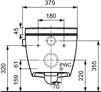 TECE Dusch-WC „one“, Befestigung verdeckt, ohne Spülrand TECE Dusch-WC „one“, Befestigung verdeckt, ohne Spülrand