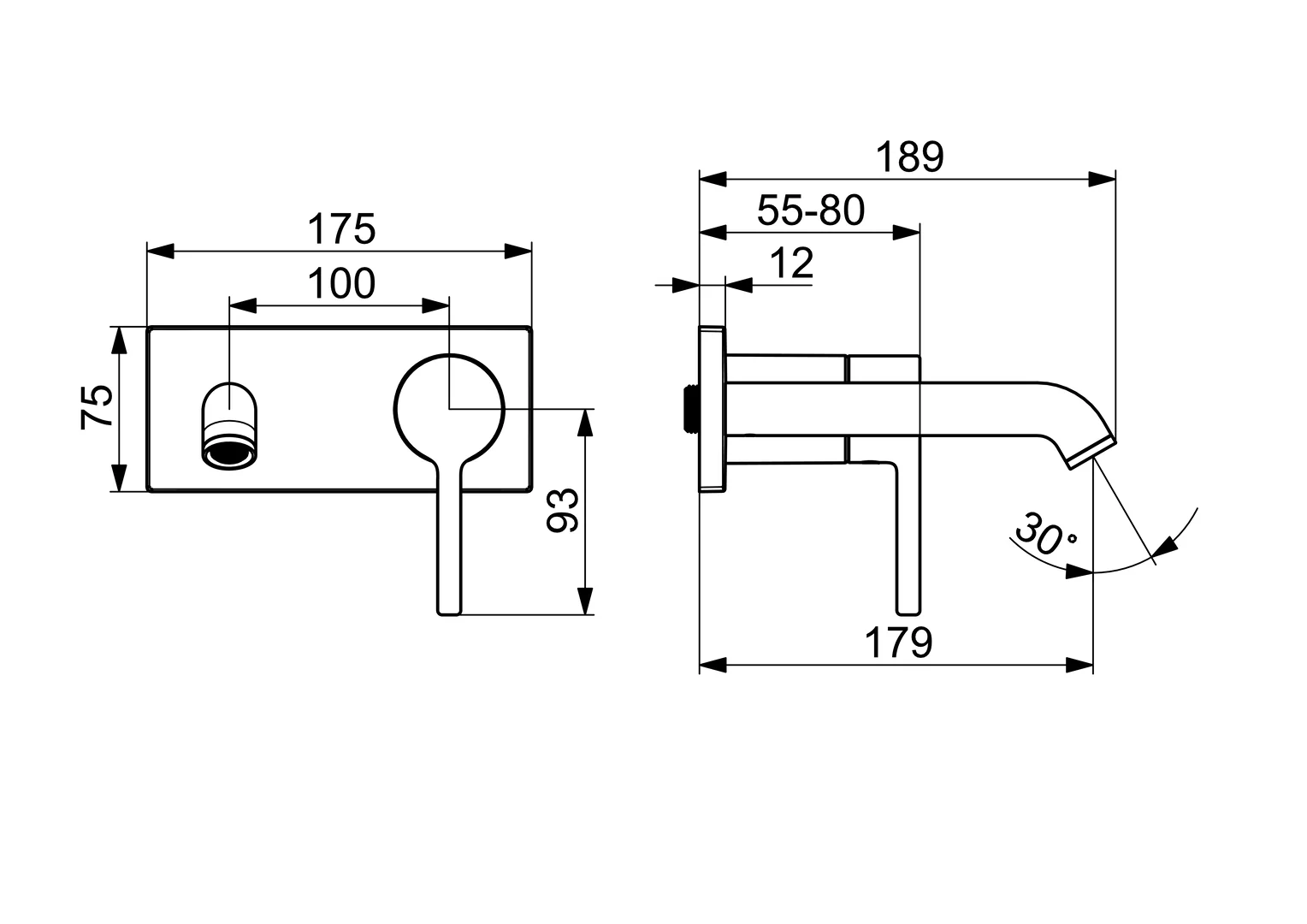 HansaVANTIS Style Waschtischarmatur EHM FM-Set f. WT-Batt. HansaVANTIS Style 5480 Ros. eckig 179 mm bronze gebü