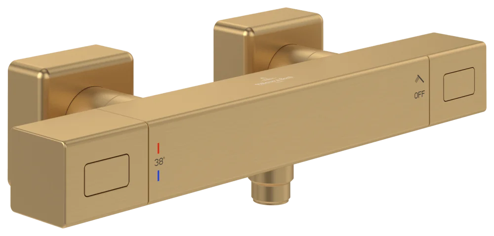 Villeroy & Boch Duschthermostat Universal Taps & Fittings TVS000018000, Eckig, Brushed Gold Villeroy & Boch Duschthermostat Universal Taps & Fittings TVS000018000, Eckig, Brushed Gold