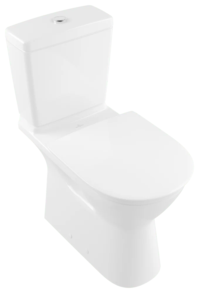 Villeroy & Boch ViCare Tiefspül-WC, spülrandlos, Oval, bodenstehend, Abgang waagerecht, Weiß Alpin