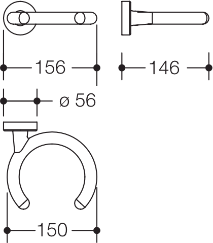 HEWI Gehhilfenhalter 15,6 cm