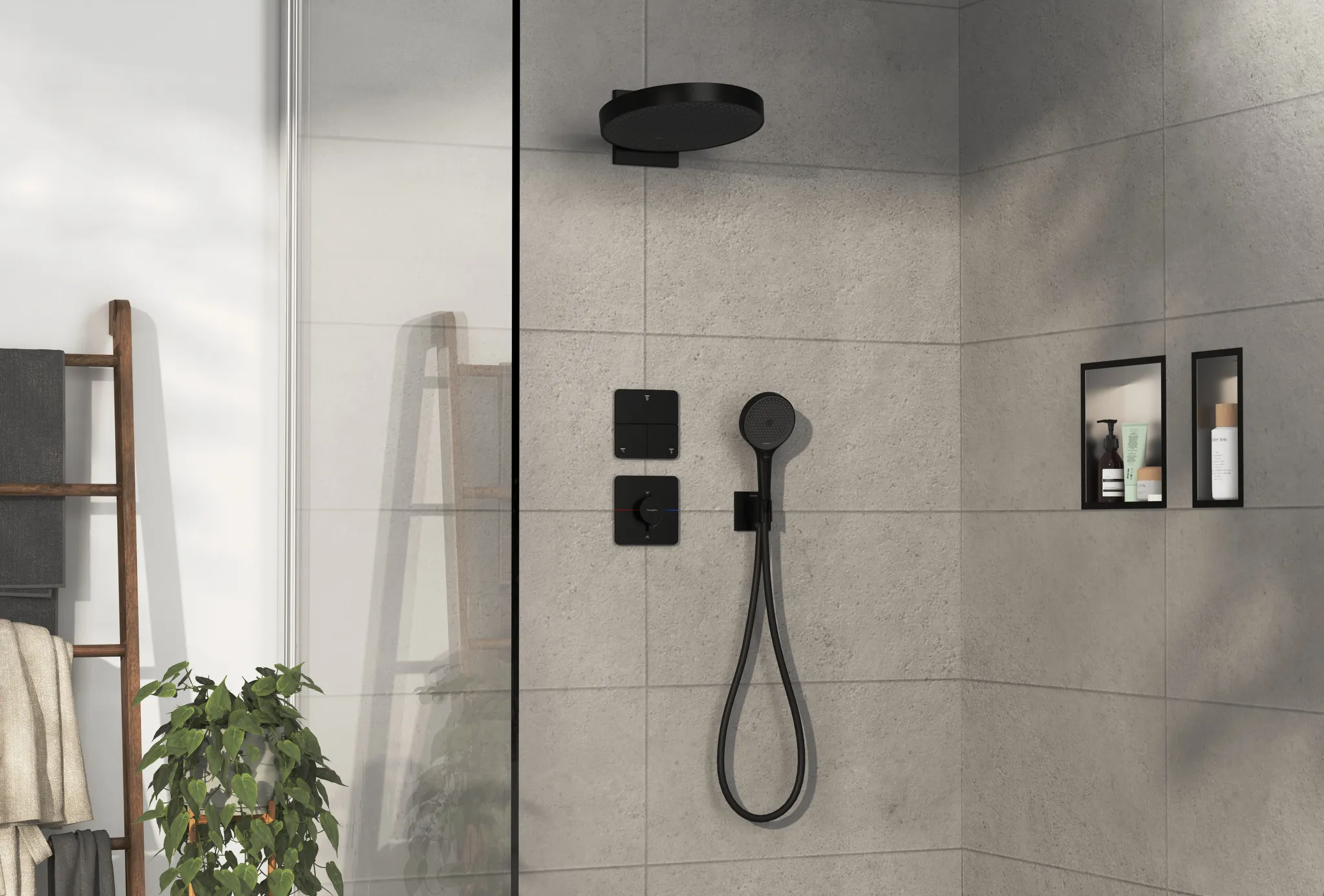 ShowerSelect Comfort Q Thermostat Unterputz für 1 Verbraucher und einen zusätzlichen Abgang Chrom