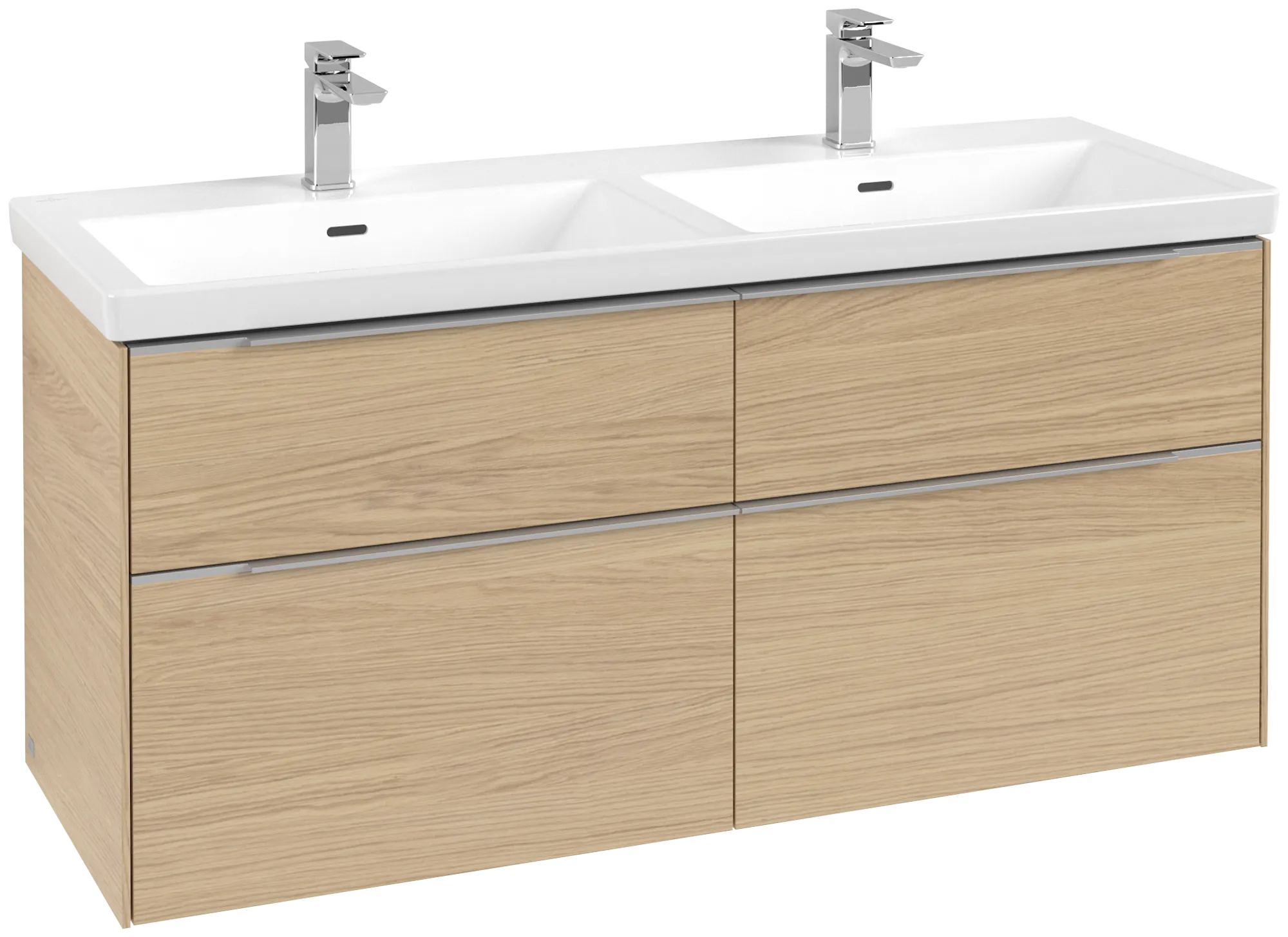 Villeroy & Boch Waschtischunterschrank „Subway 3.0“ für Schrank-Doppelwaschtisch 1272 × 576 × 478 mm Nordic Oak, für links und rechts Villeroy & Boch Waschtischunterschrank „Subway 3.0“ für Schrank-Doppelwaschtisch 1272 × 576 × 478 mm Nordic Oak, für links und rechts