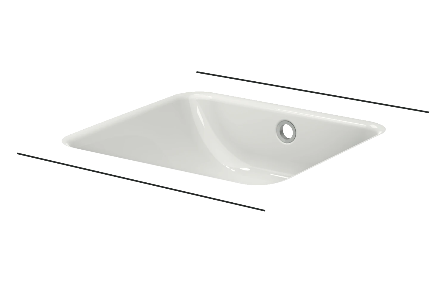 Unterbauwaschtisch „BetteOne“ 434 × 416 × 130 mm in Weiß Unterbauwaschtisch „BetteOne“ 434 × 416 × 130 mm in Weiß
