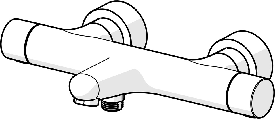 Zweihand-Wannenarmatur „Prisma“ Ausladung 180 mm in Stahl gebürstet Zweihand-Wannenarmatur „Prisma“ Ausladung 180 mm in Stahl gebürstet
