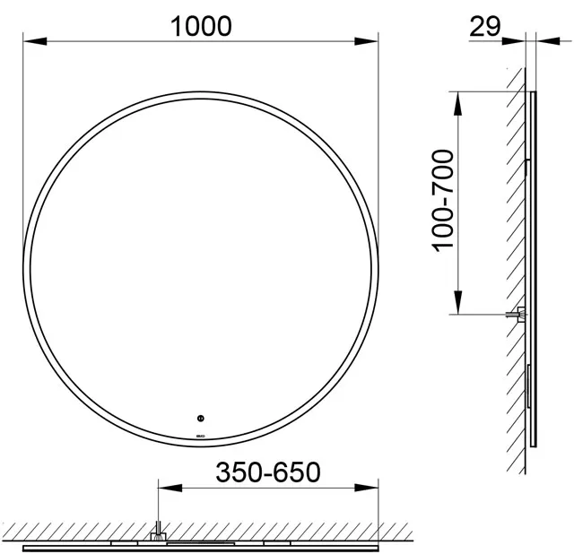 KEUCO Spiegel ⌀ 1000 mm KEUCO Spiegel ⌀ 1000 mm