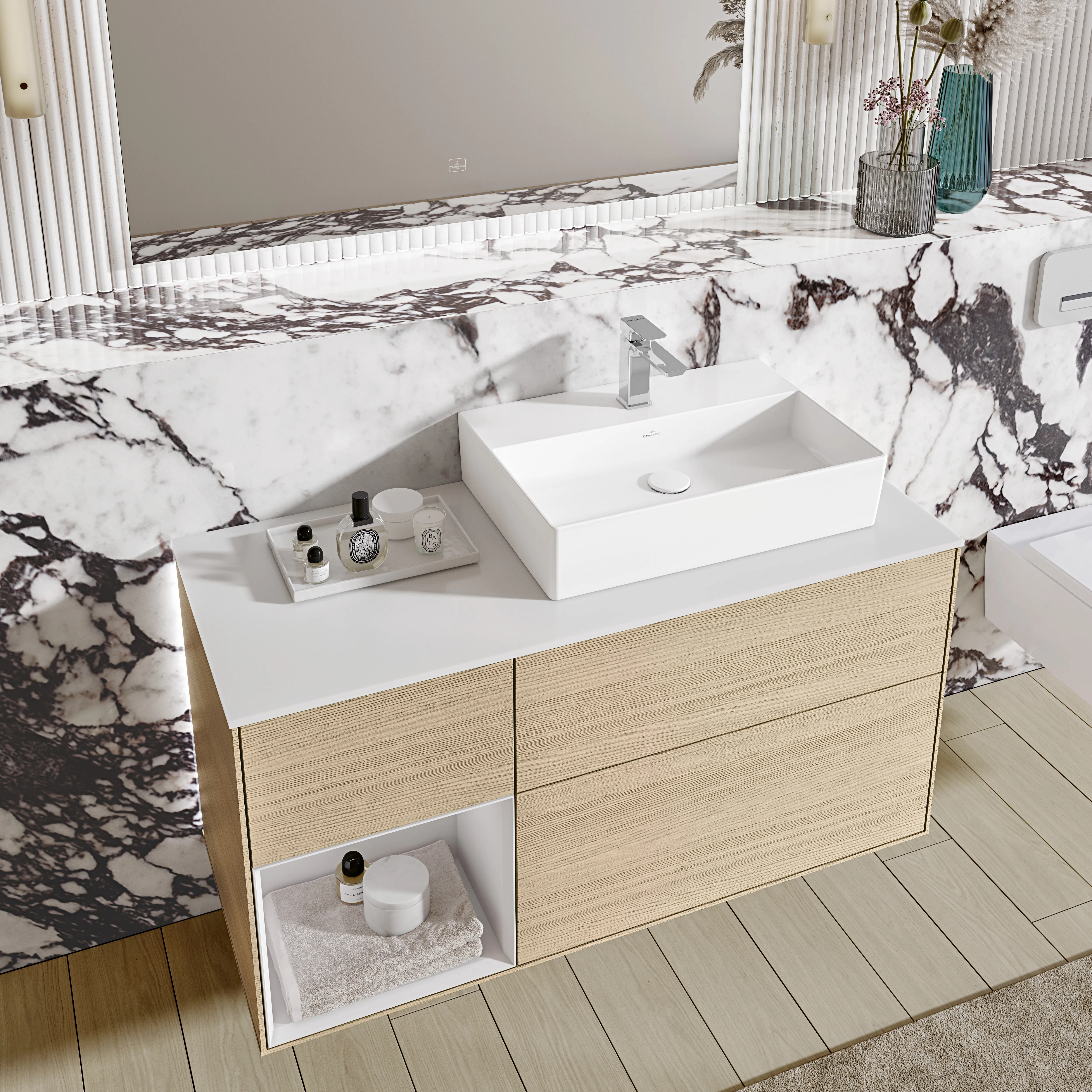 Villeroy & Boch Ventil nicht verschließbar mit Ventilabdeckung aus Keramik Modell 680800