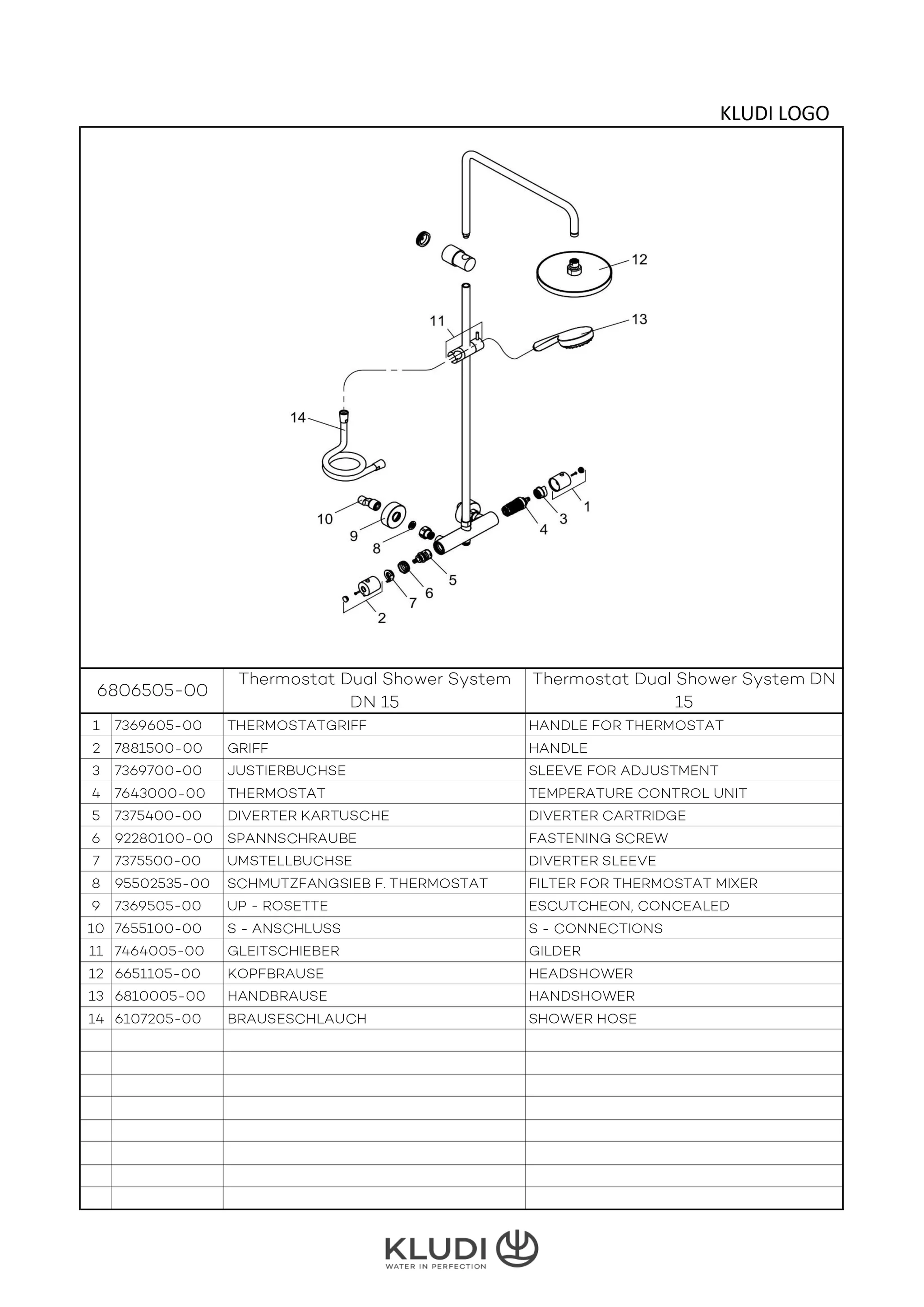 Kludi LOGO NEO Thermostat DSS mit chromfarbener 250er Kopfbrause – Dual Shower System DN 15, höhenverstellbar, mit Heißwassersperre und Rückflussverhinderung Kludi LOGO NEO Thermostat DSS mit chromfarbener 250er Kopfbrause – Dual Shower System DN 15, höhenverstellbar, mit Heißwassersperre und Rückflussverhinderung
