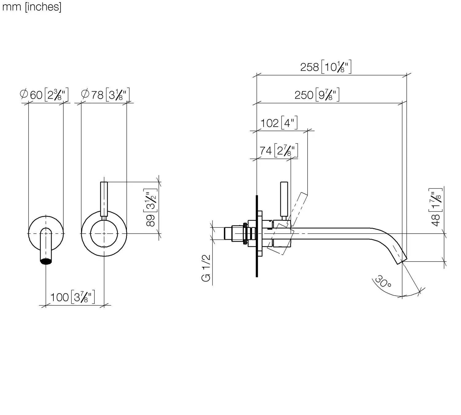 Waschtisch-Wand-Einhandbatterie ohne Ablaufgarnitur META Chrom 36861660 Waschtisch-Wand-Einhandbatterie ohne Ablaufgarnitur META Chrom 36861660