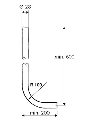 WC-Spülrohrgarnitur, chrom