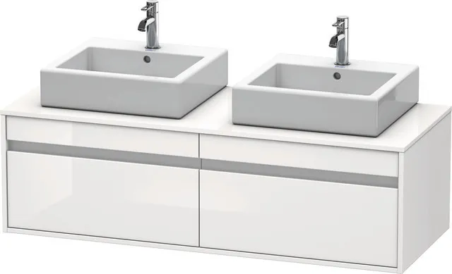 Duravit Waschtischunterschrank wandhängend „Ketho“ 140 × 42,6 × 55 cm Weiß Hochglanz Duravit Waschtischunterschrank wandhängend „Ketho“ 140 × 42,6 × 55 cm Weiß Hochglanz