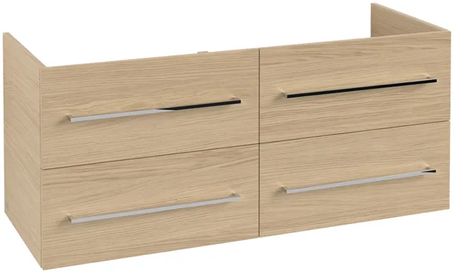 Villeroy & Boch Waschtischunterschrank „Avento“ für Schrank-Doppelwaschtisch 1180 × 514 × 452 mm Nordic Oak, Soft Closing