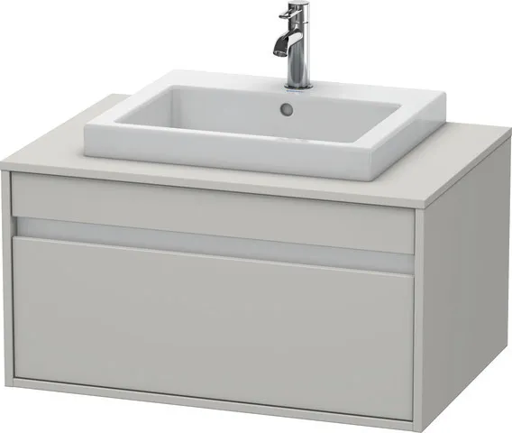 Duravit Waschtischunterschrank wandhängend „Ketho“ 80 × 42,6 × 55 cm in Betongrau Matt