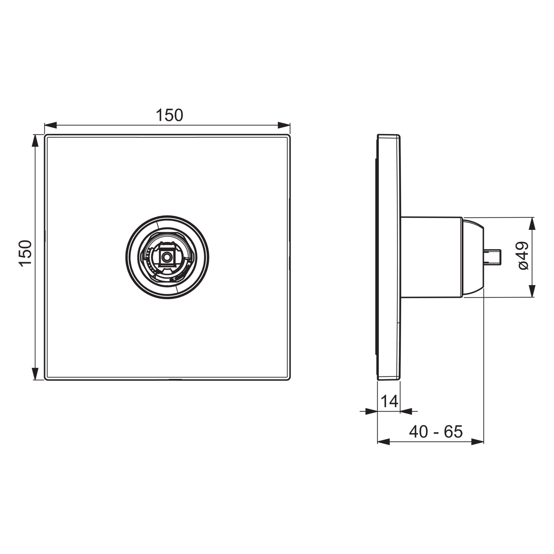HansaVAROX Duscharmatur Fertigmontageset für Brausebatterie PRO 4055 Rosette eckig Chrom HansaVAROX Duscharmatur Fertigmontageset für Brausebatterie PRO 4055 Rosette eckig Chrom